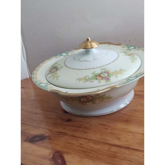 Vintage Ransom Japan Lidded Vegetable/Soup Tureen 1950's 10 1/2 in x 9 1/4 in - Picture 14 of 16